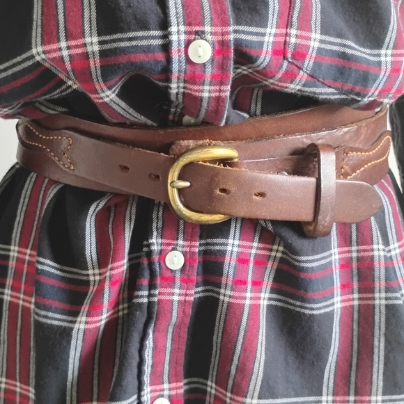 Accessories - Genuine Leather Belt Classic Cowboy Western Bohemian Southwestern Size S/M